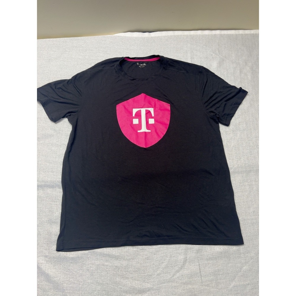 Mens T Mobile Scam Shield‎ Black Short Sleeve T Shirt Size L
